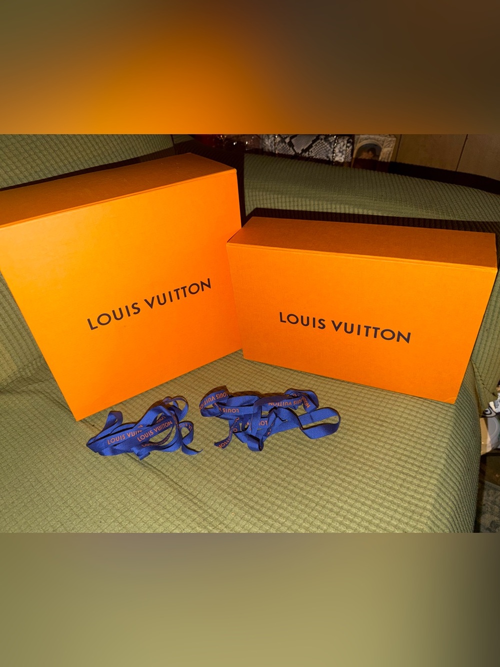 Louis vuitton boxes and ribbons
